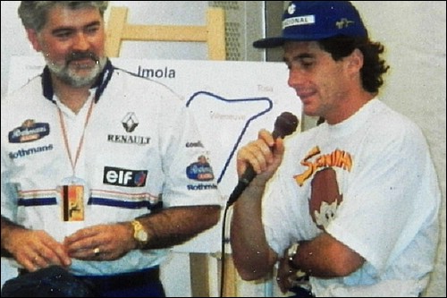 Richard with the late Ayrton Senna on race day, Imola May 1st 1994